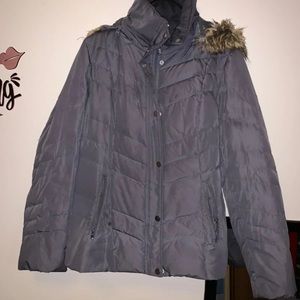 COPY - grey puffer coat